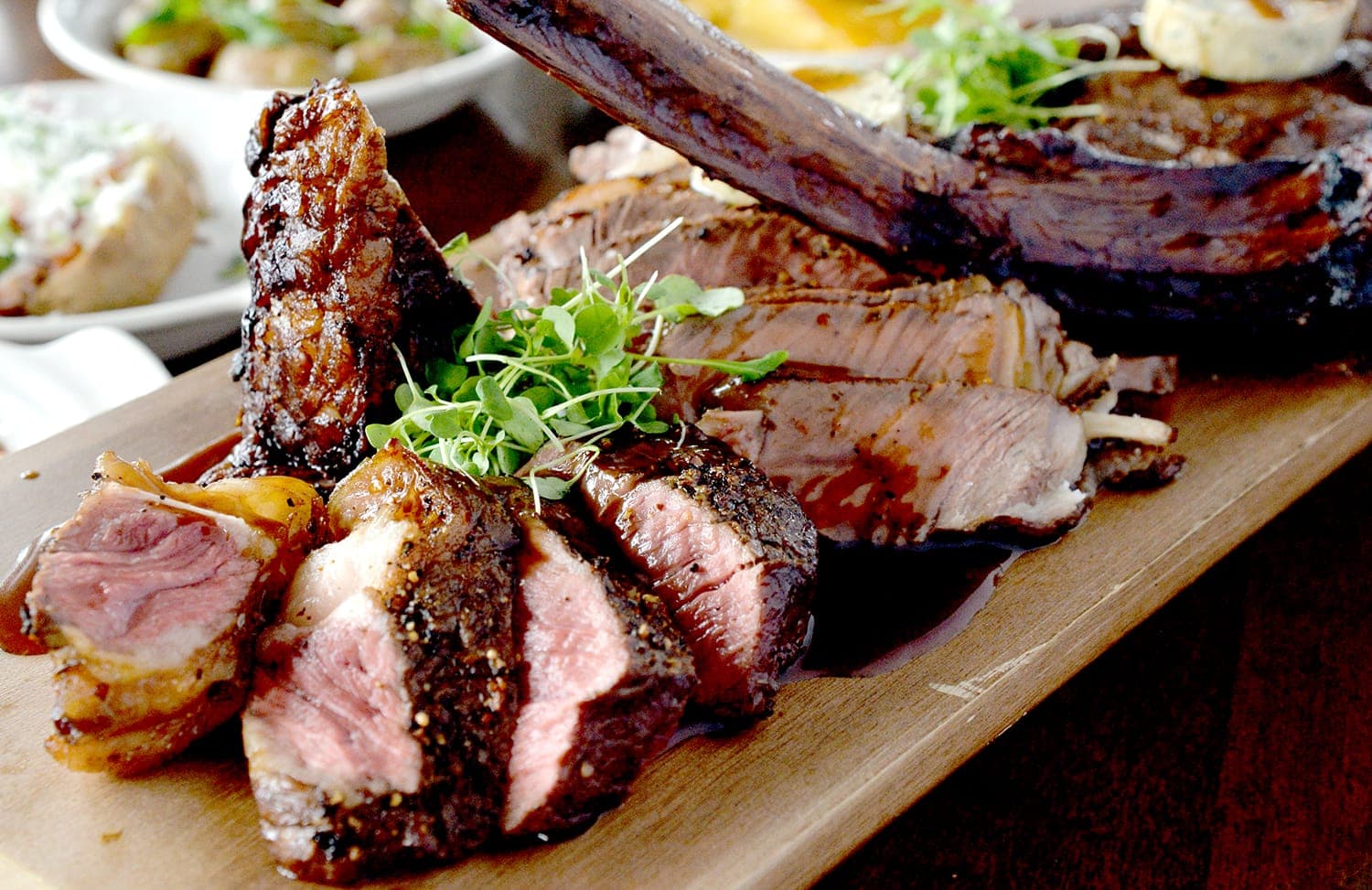 Repas de bifteck du restaurant steak house Boréal à Rivière-du-Loup